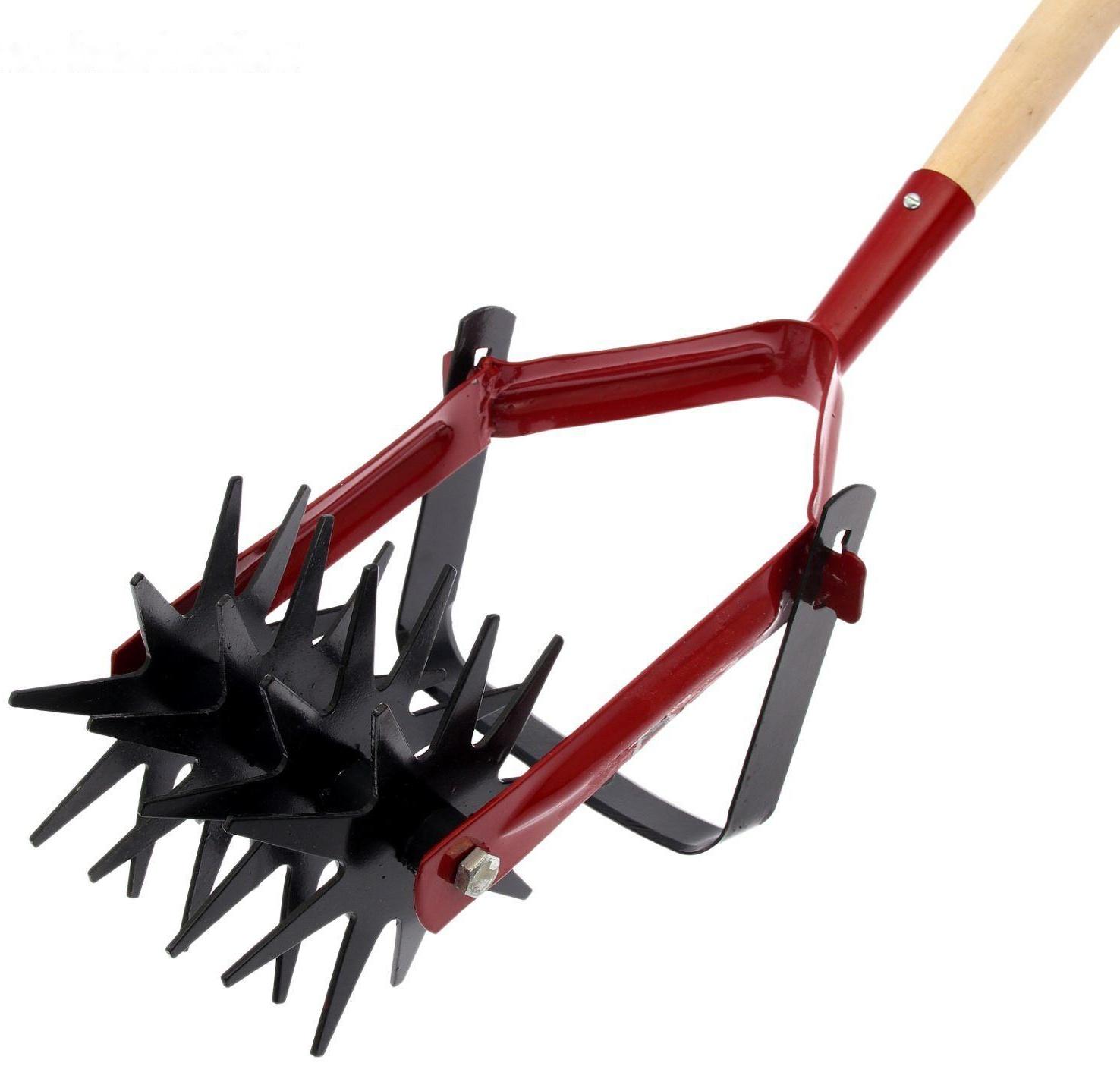 Культиватор ротационный, 155 × 18 см, деревянный черенок