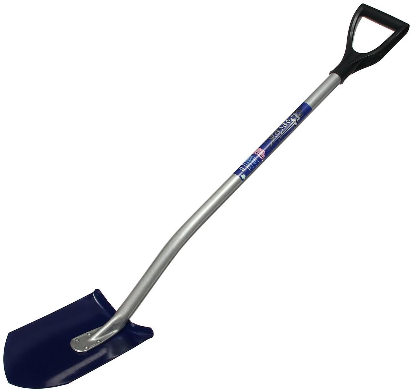 Лопата универсальная, острая, L = 122 см, алюминиевый черенок, с ручкой, «Форсаж»