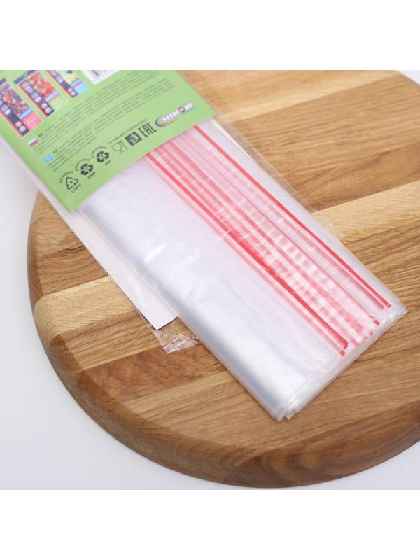 Пакеты с застёжкой многофункциональные «Зиплок», 18×25 см, 15 шт, прозрачные