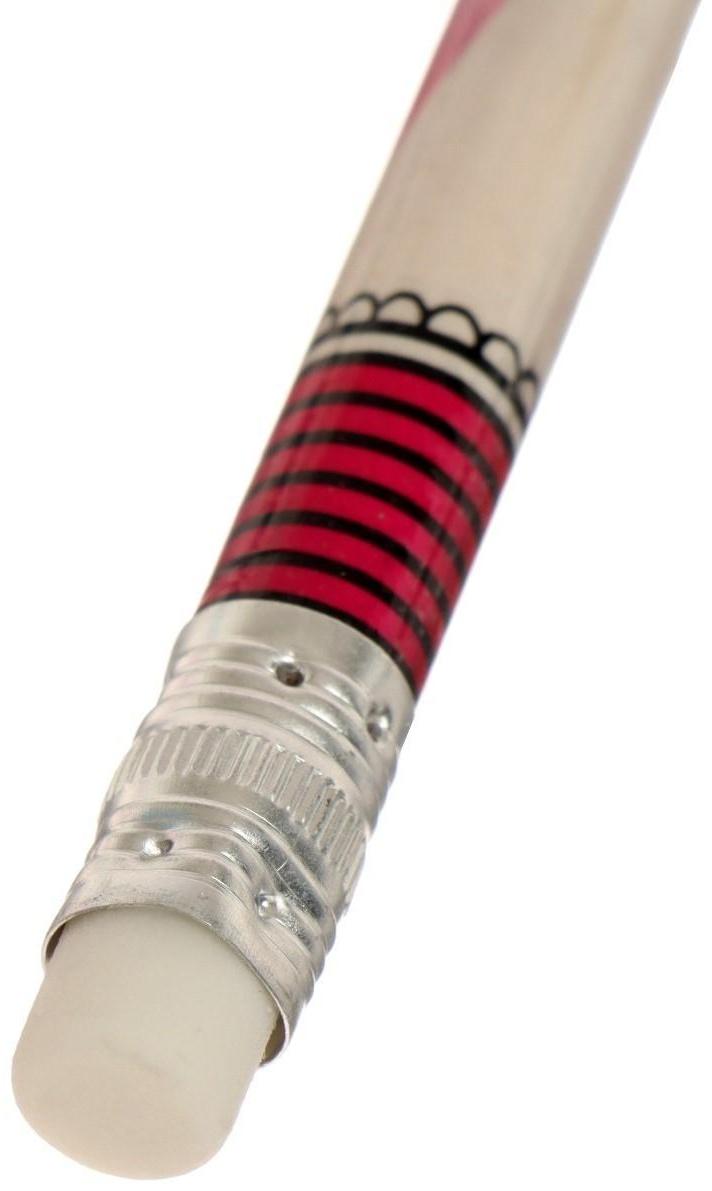 Карандаш чёрнографитный с ластиком 