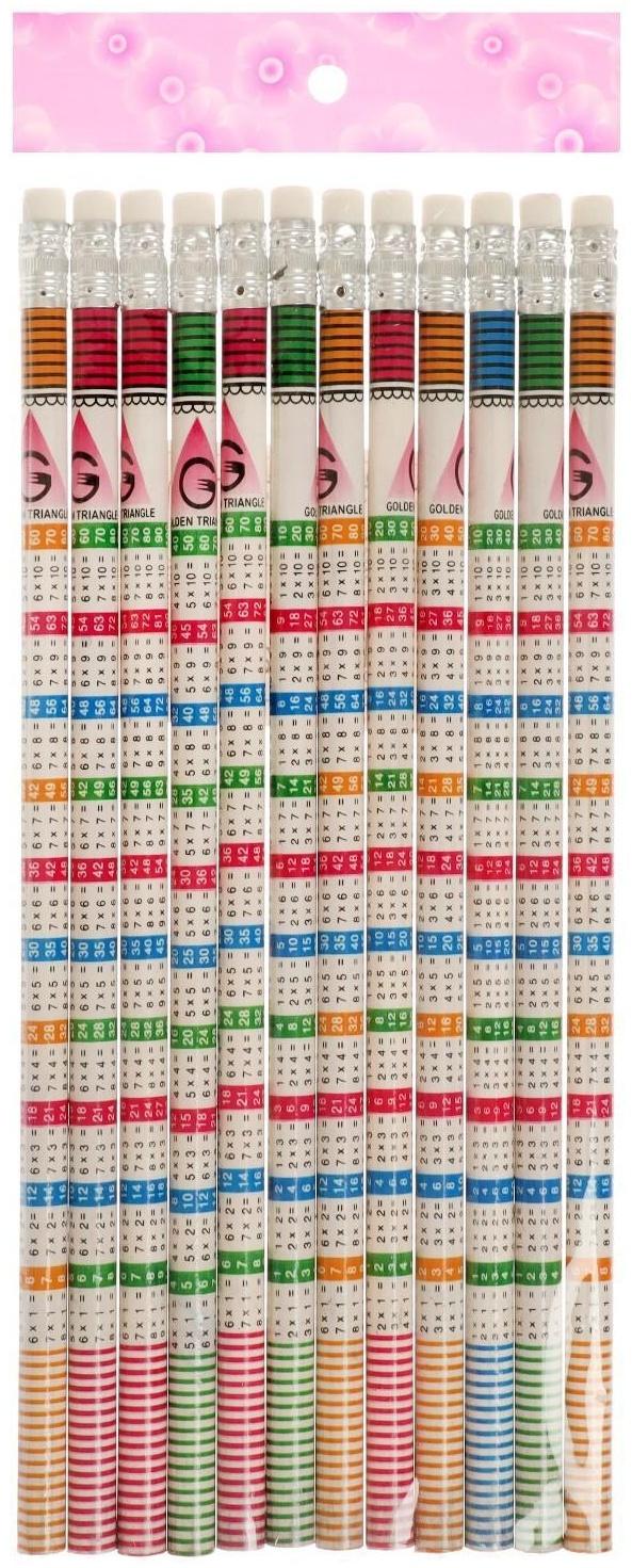 Карандаш чёрнографитный с ластиком 