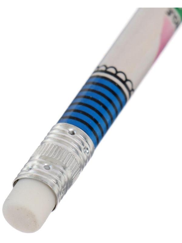 Карандаш чёрнографитный с ластиком 