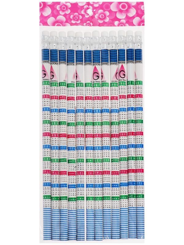 Карандаш чёрнографитный с ластиком 