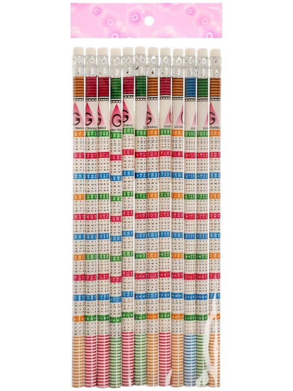 Карандаш чёрнографитный с ластиком 