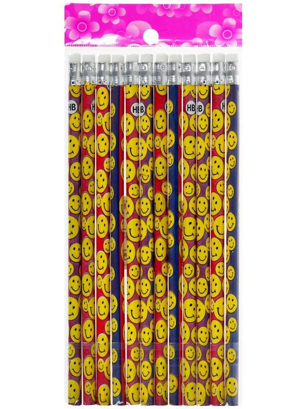 Карандаш чёрнографитный с ластиком 