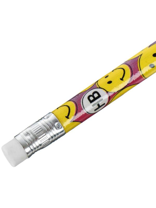 Карандаш чёрнографитный с ластиком 