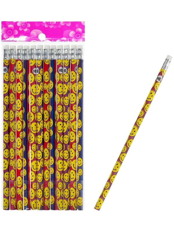 Карандаш чёрнографитный с ластиком 