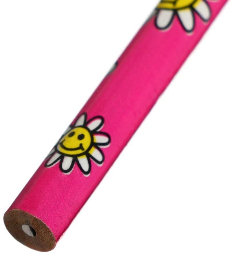 Карандаш чёрнографитный с ластиком Calligrata, твёрдость НВ, МИКС