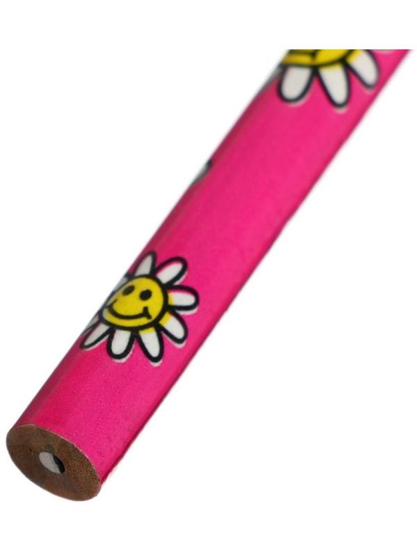 Карандаш чёрнографитный с ластиком Calligrata, твёрдость НВ, МИКС