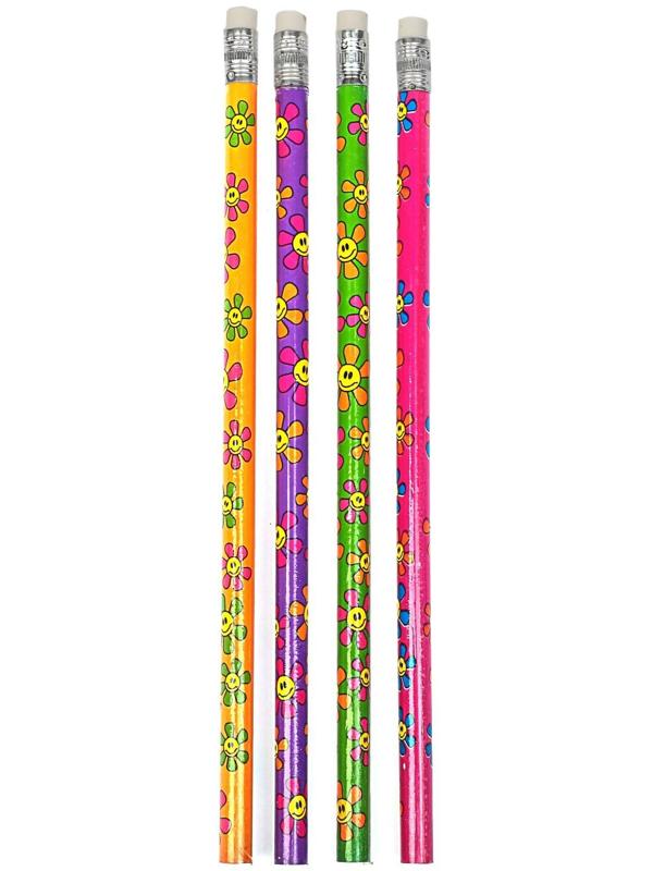 Карандаш чёрнографитный с ластиком Calligrata, твёрдость НВ, МИКС