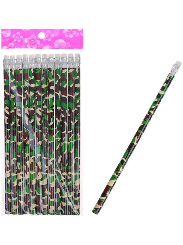 Карандаш чёрнографитный с ластиком 