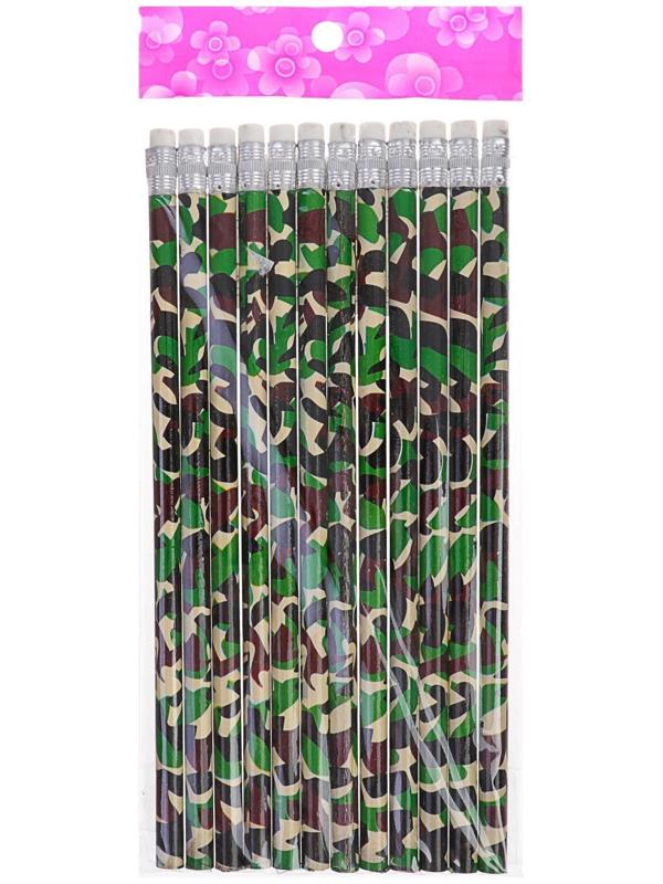 Карандаш чёрнографитный с ластиком 