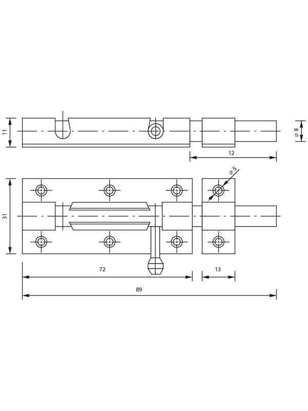 Шпингалет SH01, 3
