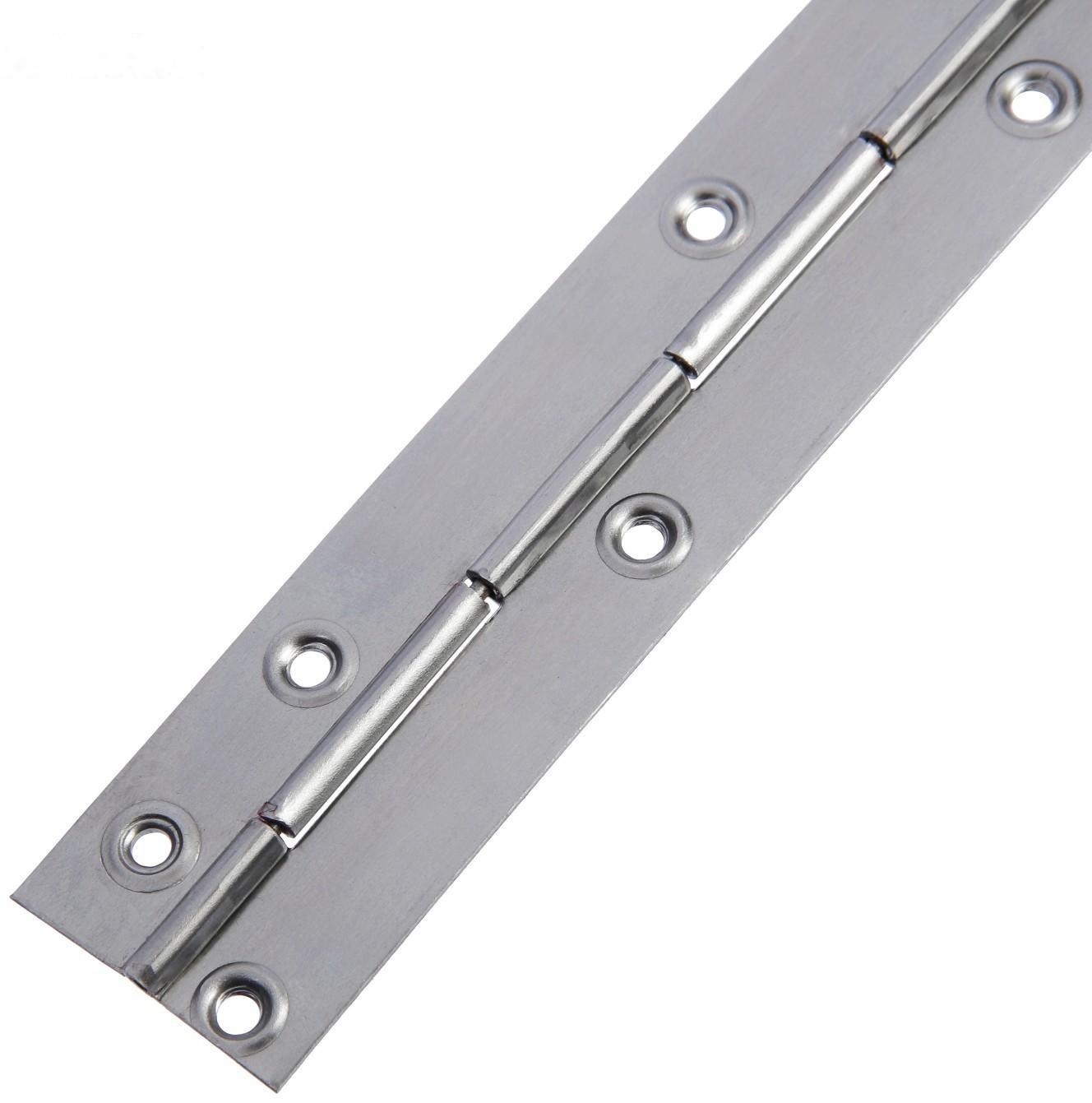 Петля рояльная, 250 мм, без покрытия, 100 шт