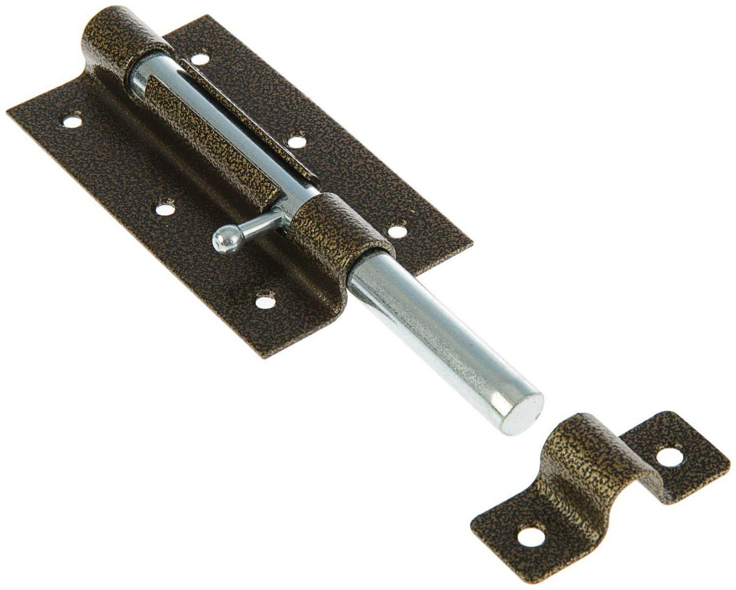 Задвижка дверная ЗД-09, покрытие полимер, бронзовая