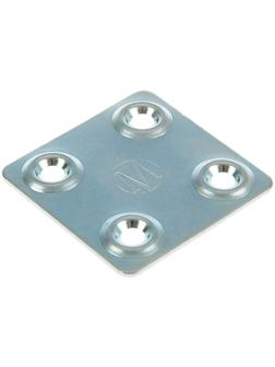 Пластина крепёжная, оцинкованная, 40 х 40 х 1.2 мм