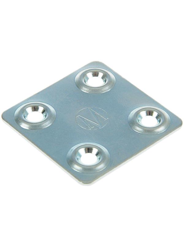 Пластина крепёжная, оцинкованная, 40 х 40 х 1.2 мм