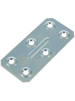 Пластина крепёжная, оцинкованная, 40 х 86 х 1.2 мм