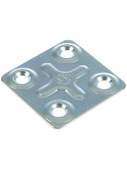 Пластина крепёжная, оцинкованная, 37 х 37 х 1.2 мм