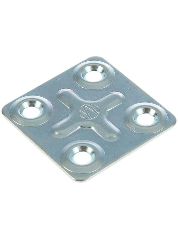 Пластина крепёжная, оцинкованная, 37 х 37 х 1.2 мм
