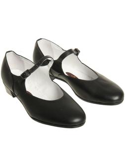 Туфли народные женские, длина по стельке 19,5 см, цвет чёрный