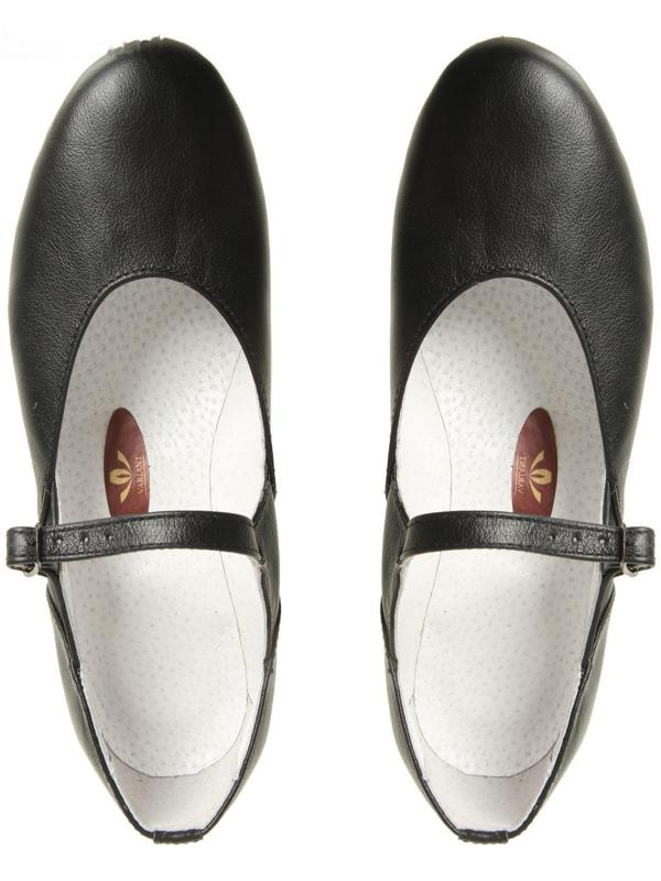 Туфли народные женские, длина по стельке 19,5 см, цвет чёрный