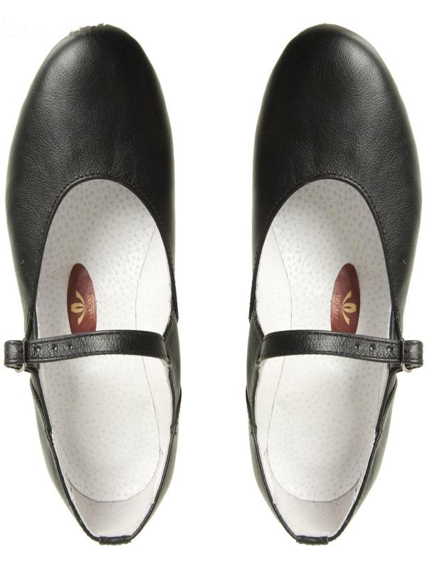 Туфли народные женские, длина по стельке 21,5 см, цвет чёрный