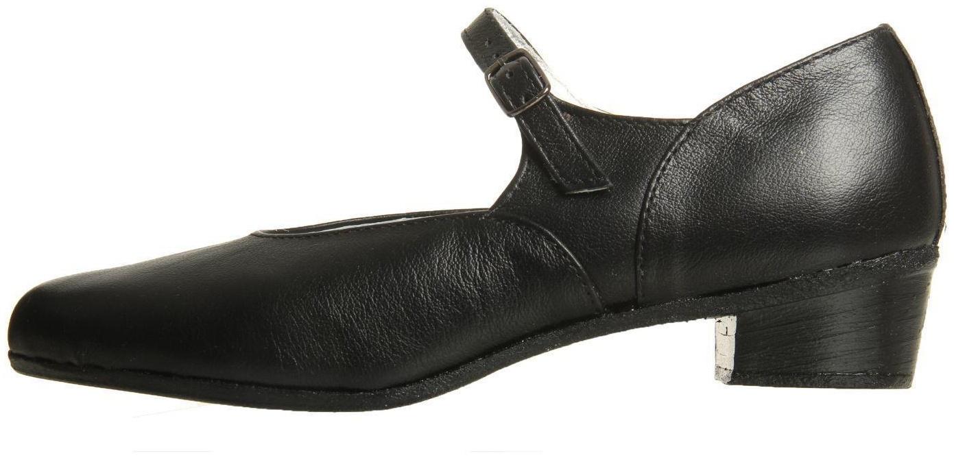 Туфли народные женские, длина по стельке 22 см, цвет чёрный