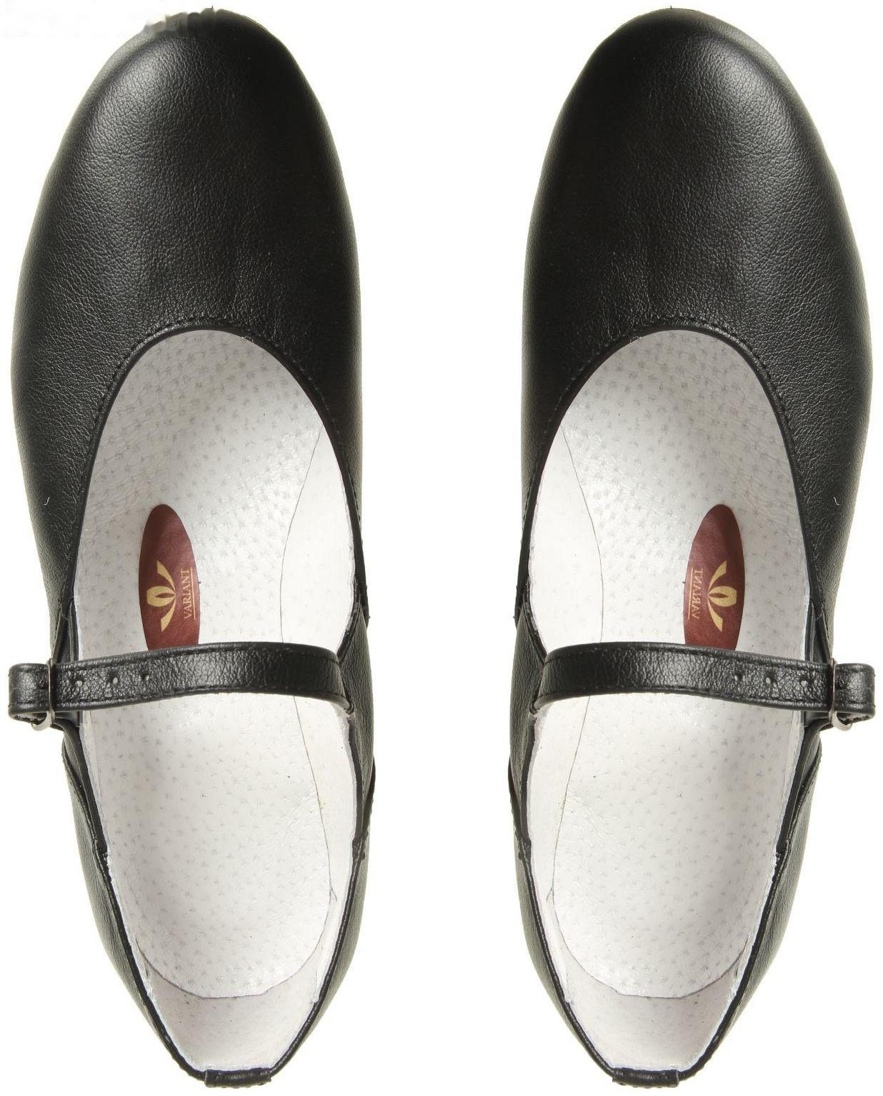 Туфли народные женские, длина по стельке 22,5 см, цвет чёрный