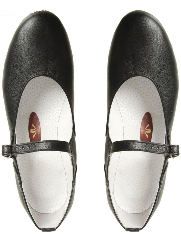 Туфли народные женские, длина по стельке 22,5 см, цвет чёрный