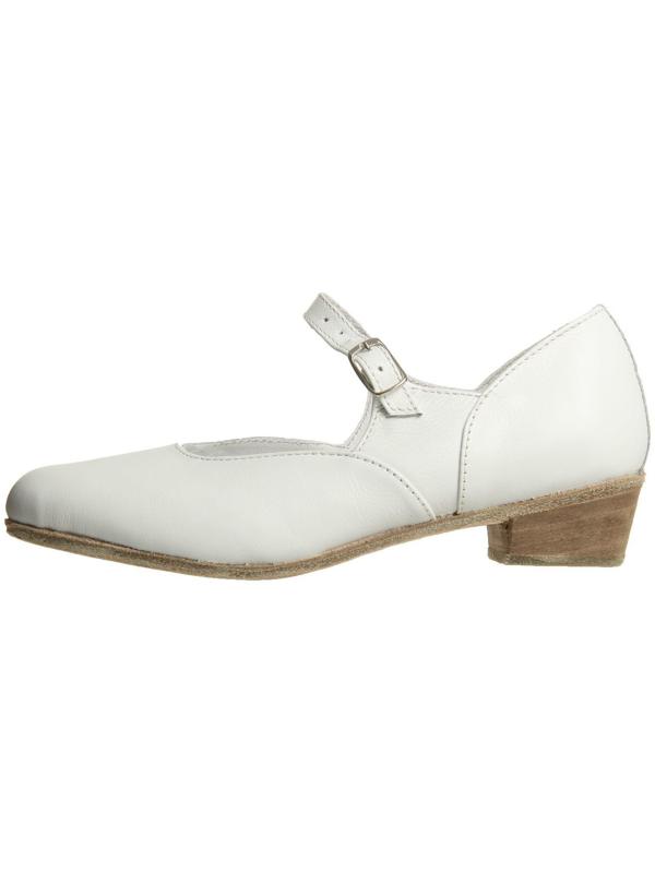 Туфли народные женские, длина по стельке 19,5 см, цвет белый