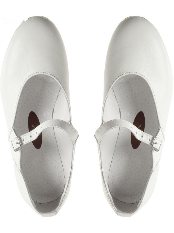 Туфли народные женские, длина по стельке 20,5 см, цвет белый