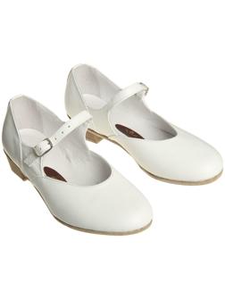 Туфли народные женские, длина по стельке 21,5 см, цвет белый