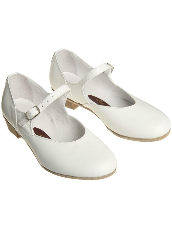 Туфли народные женские, длина по стельке 21,5 см, цвет белый