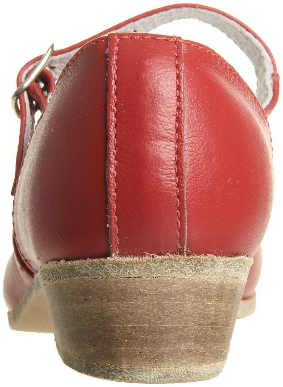 Туфли народные женские, длина по стельке 19,5 см, цвет красный