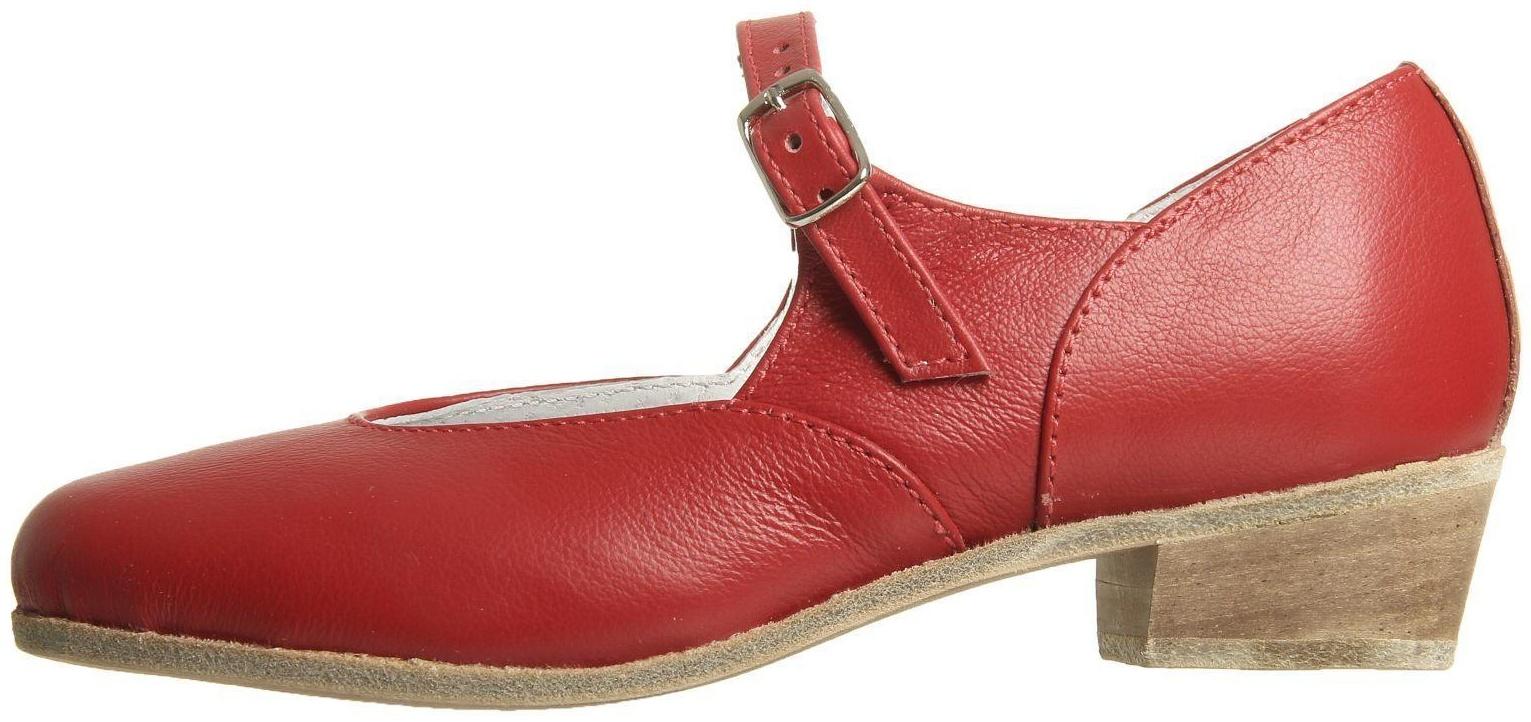 Туфли народные женские, длина по стельке 19,5 см, цвет красный