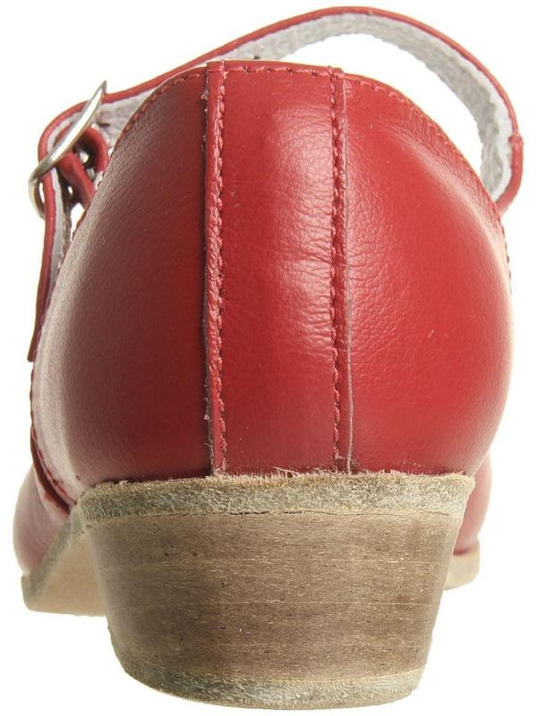 Туфли народные женские, длина по стельке 19,5 см, цвет красный