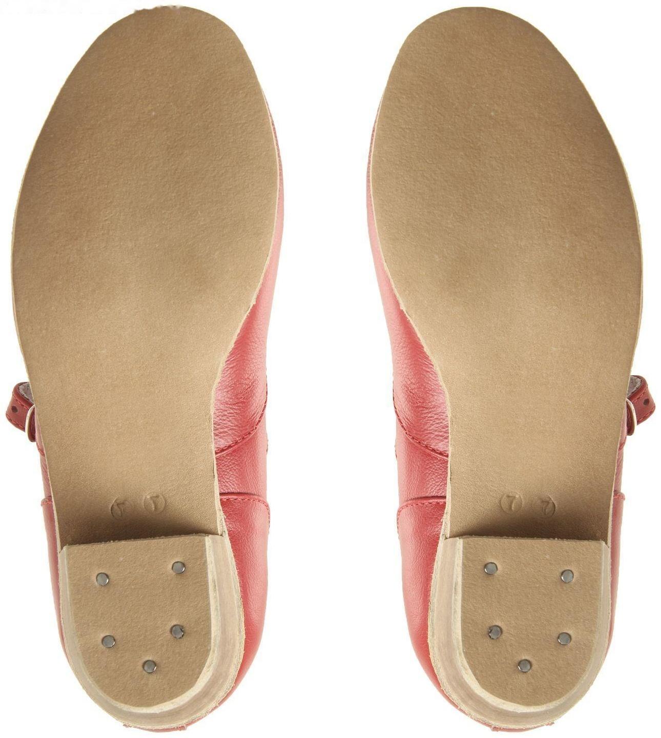 Туфли народные женские, длина по стельке 20,5 см, цвет красный