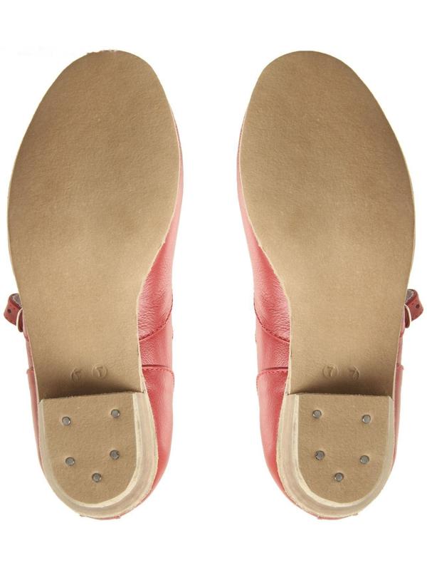 Туфли народные женские, длина по стельке 20,5 см, цвет красный