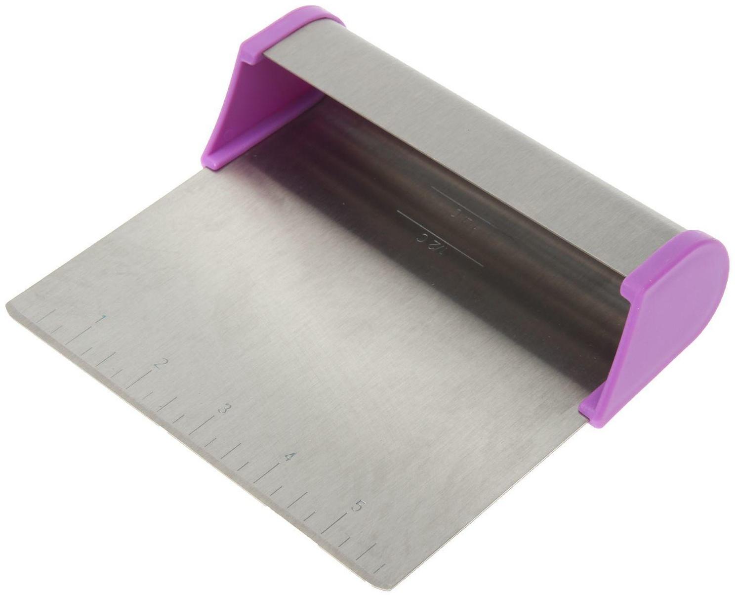 Шпатель кондитерский с размерной линейкой, 15,6×13,5 см, цвет МИКС
