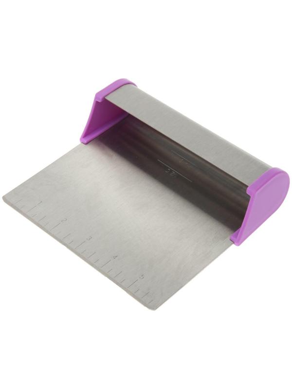 Шпатель кондитерский с размерной линейкой, 15,6×13,5 см, цвет МИКС