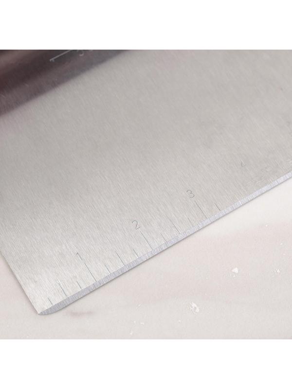 Шпатель кондитерский с размерной линейкой, 15,6×13,5 см, цвет МИКС