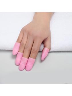 Напальчники для снятия гель-лака, силиконовые, на блистере, 5 шт, цвет МИКС