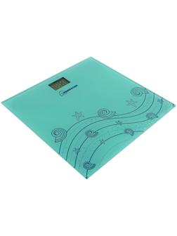 Весы напольные HOMESTAR HS-6001B, электронные, до 180 кг, 1хCR2032, стекло, голубые