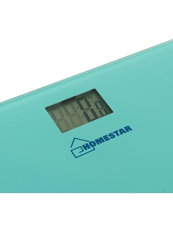 Весы напольные HOMESTAR HS-6001B, электронные, до 180 кг, 1хCR2032, стекло, голубые