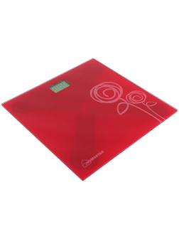 Весы напольные HOMESTAR HS-6001C, электронные, до 180 кг, 1хCR2032, стекло, красные