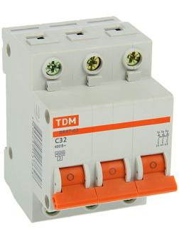 Выключатель автоматический TDM ВА47-63, 3п, 32 А, 4.5 кА