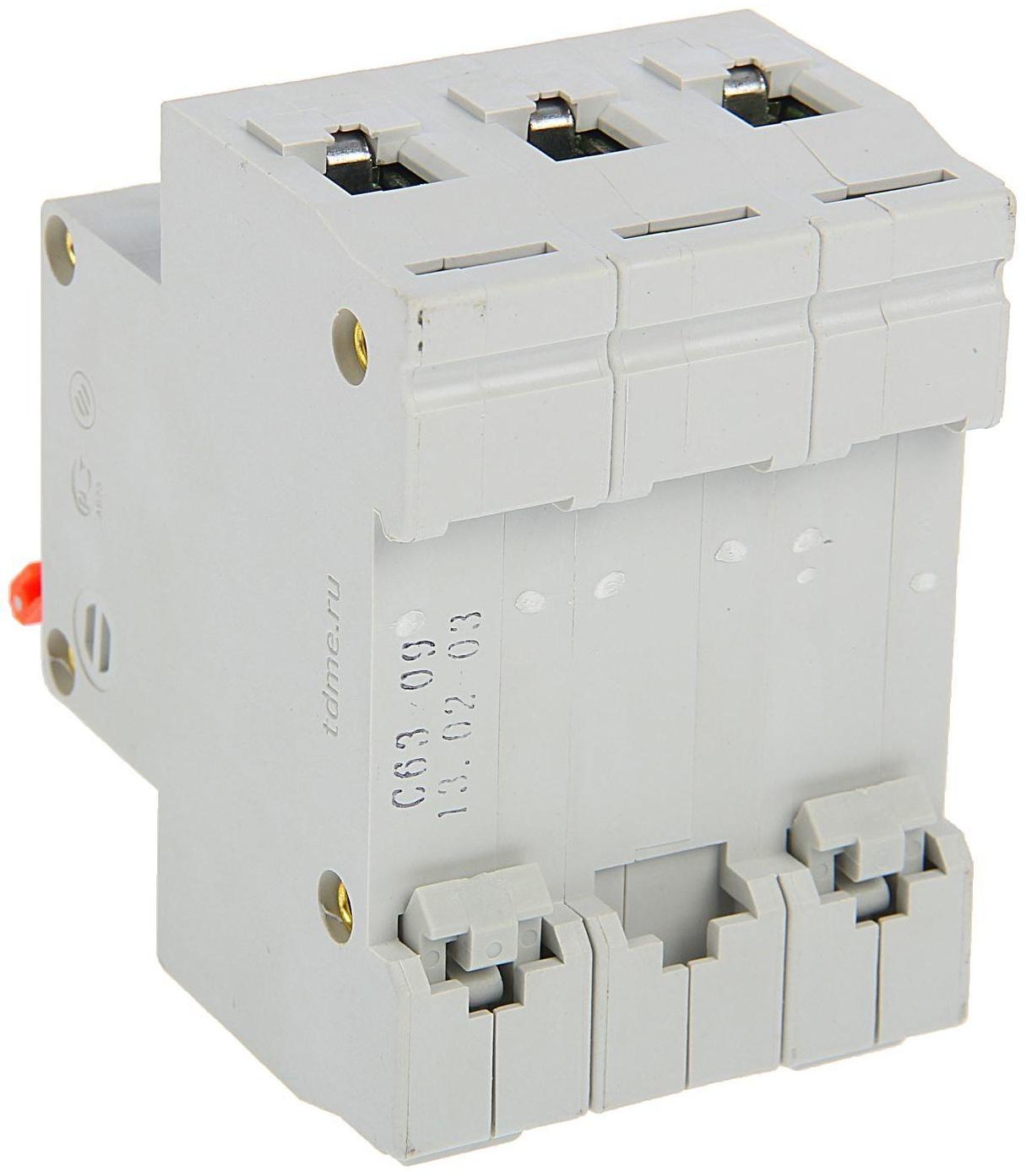 Выключатель автоматический TDM ВА47-63, 3п, 63 А, 4.5 кА