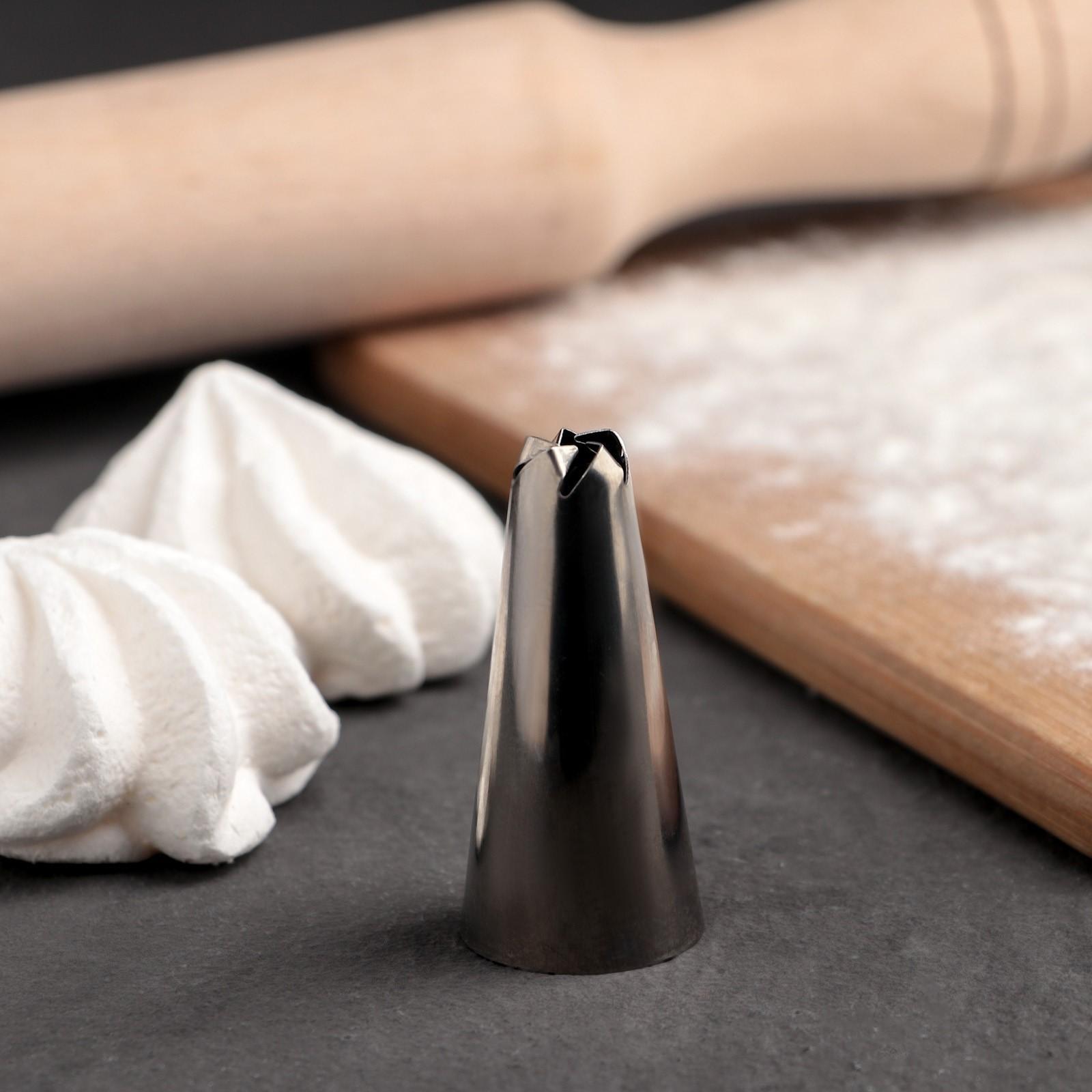 Насадка кондитерская «Закрытая роза», d=2,2 см, выход 1 см, нержавеющая сталь