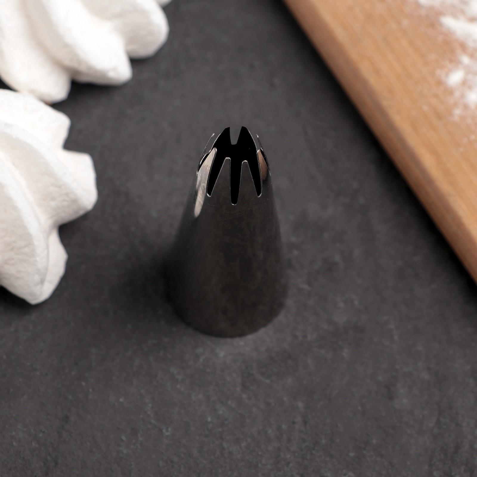 Насадка кондитерская «Закрытая звезда», d=2,2 см, выход 1,2 см, нержавеющая сталь